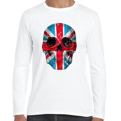 Union Jack Skull Long Sleeve T-Shirt XL / White