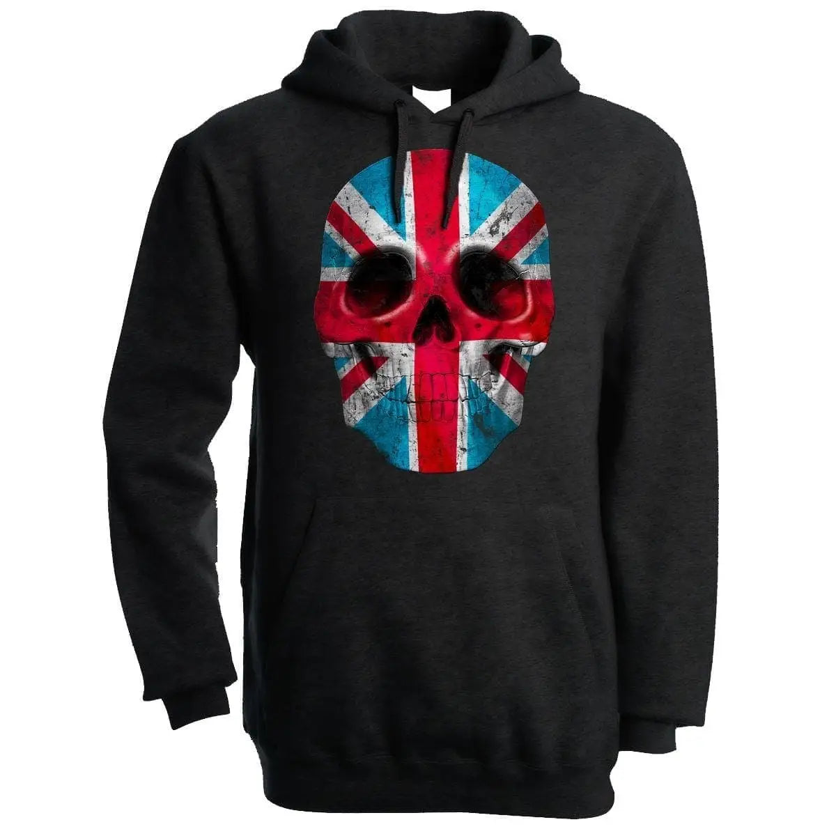 Union Jack Skull Men's Pouch Pocket Hoodie Hooded Sweatshirt