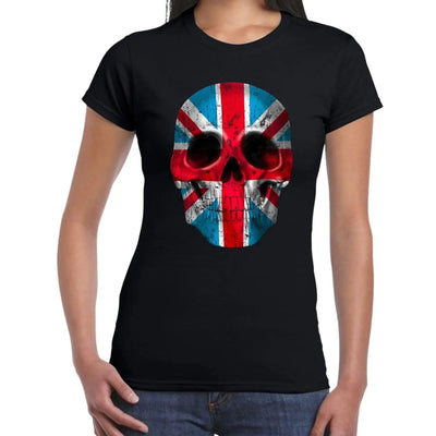Union Jack Skull Women's T-Shirt L / Black