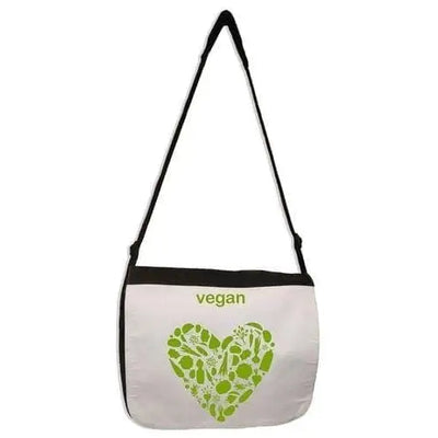 Vegan Heart Laptop Messenger Bag