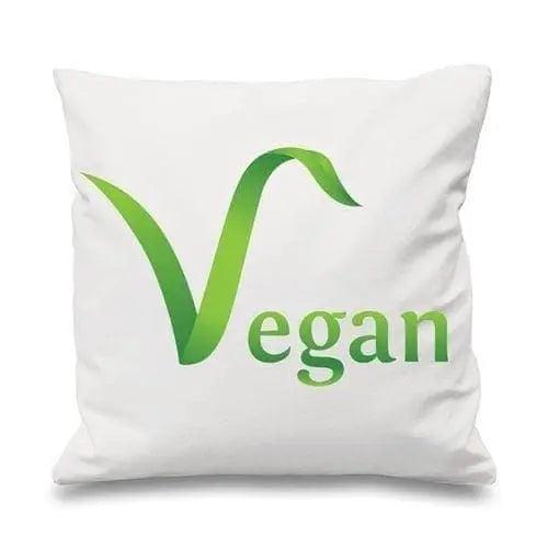 Vegan Logo Sofa Cushion White
