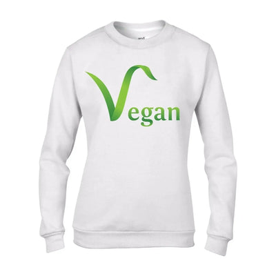 Vegan Logo Women's Sweatshirt Jumper S / White
