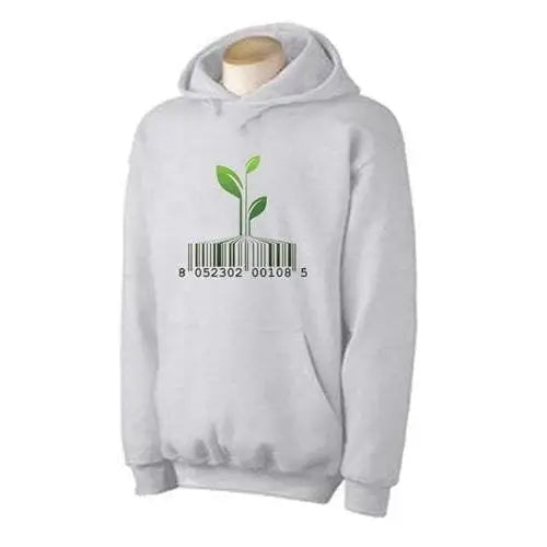 Vegetarian Barcode Logo Hoodie XL / Light Grey