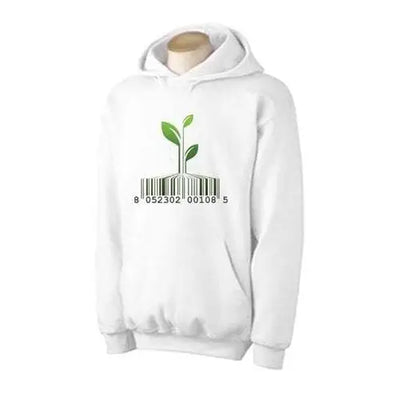 Vegetarian Barcode Logo Hoodie XL / White