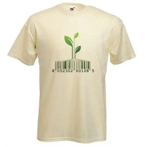 Vegetarian Barcode Logo T-Shirt XXL / Cream