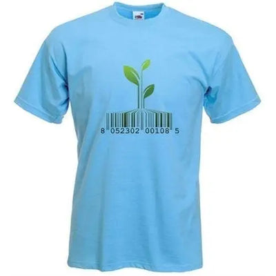 Vegetarian Barcode Logo T-Shirt XXL / Light Blue