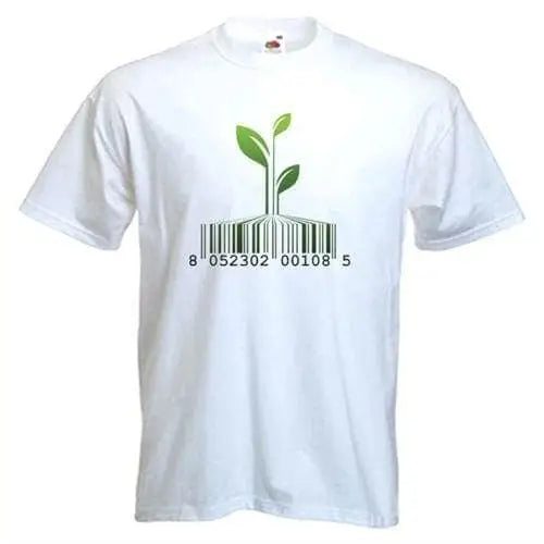 Vegetarian Barcode Logo T-Shirt XXL / White