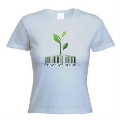 Vegetarian Barcode Logo Women's T-Shirt L / Light Grey