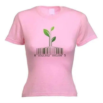 Vegetarian Barcode Logo Women's T-Shirt L / Light Pink