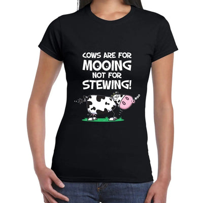 Vegetarian Cows Are For Mooing Women's T-Shirt L / Black