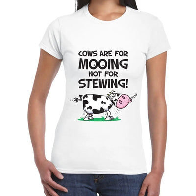 Vegetarian Cows Are For Mooing Women's T-Shirt L / White
