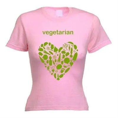 Vegetarian Heart Logo Women's T-Shirt M / Black