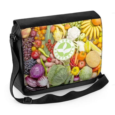 Vegetarian Logo Laptop Messenger Bag