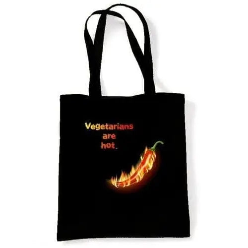 Vegetarians Are Hot Chilli Logo Shoulder Bag