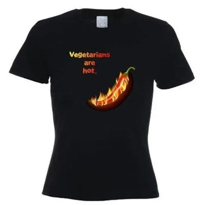 Vegetarians Are Hot Chilli Logo Women's T-Shirt