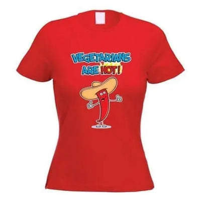 Vegetarians Are Hot Women's T-Shirt M / Red