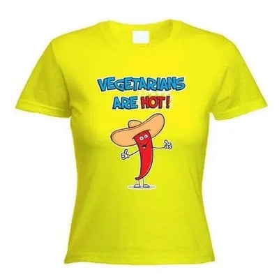Vegetarians Are Hot Women's T-Shirt M / Yellow