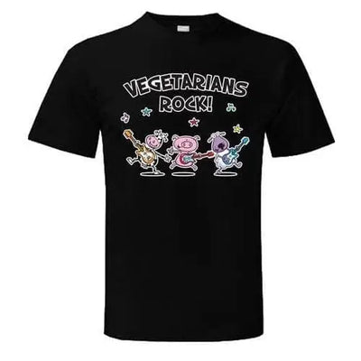 Vegetarians Rock Band Men's Vegetarian T-Shirt XXL / Black