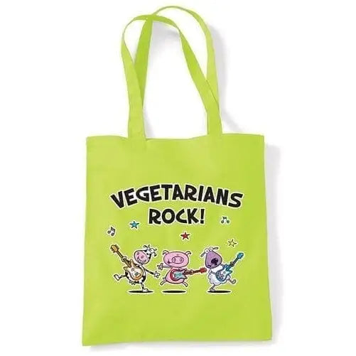 Vegetarians Rock Band Shoulder bag Lime Green