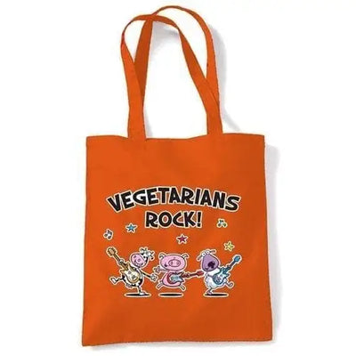 Vegetarians Rock Band Shoulder bag Orange