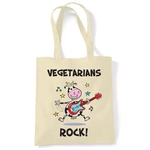 Vegetarians Rock Shoulder bag Cream