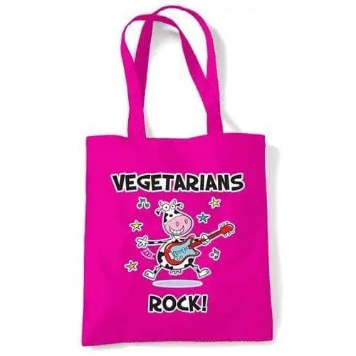 Vegetarians Rock Shoulder bag Dark Pink