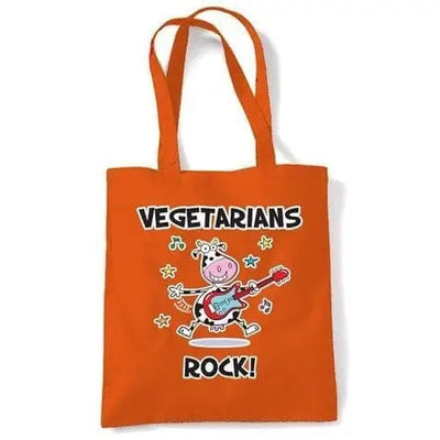 Vegetarians Rock Shoulder bag Orange