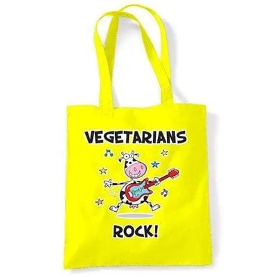 Vegetarians Rock Shoulder bag Yellow