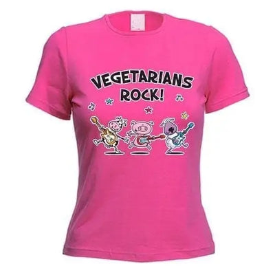 Vegetarians Rock Vegetarian Women's T-Shirt S / Dark Pink
