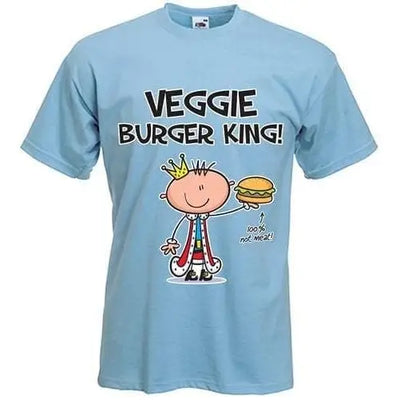 Vegi Burger King Men's T-Shirt XXL / Light Blue