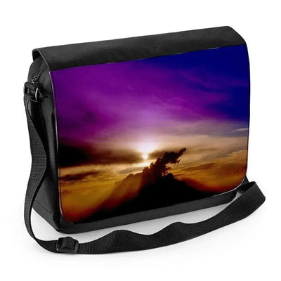 Violet Sunset Laptop Messenger Bag