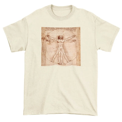 Vitruvian Man Leonardo Da Vinci T-Shirt 3XL