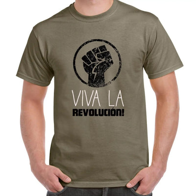 Viva La Revolution Cuba - Revolucion Men's T-Shirt M / Khaki