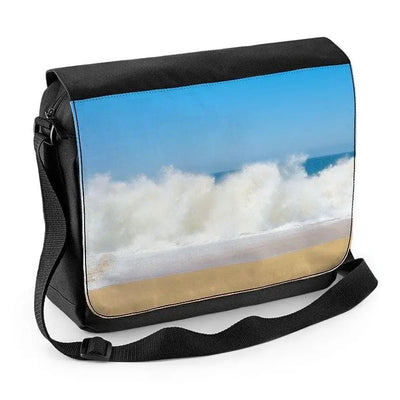 Waves Crashing Lovers Beach Seascape Laptop Messenger Bag