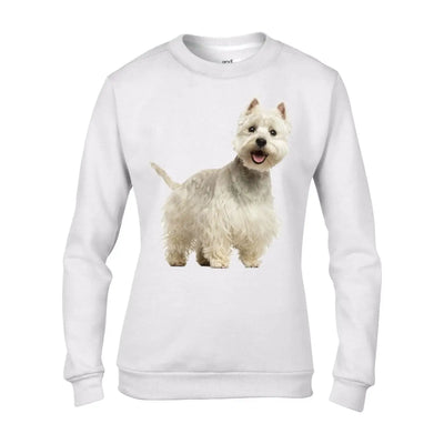 West Highland Terrier Dogs Animals Women's Sweatshirt Jumper L / White