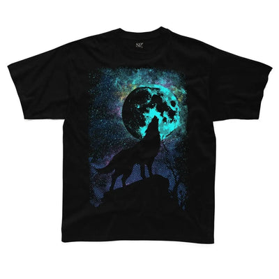 Wolf Howling at the Moon kids Children's T-Shirt 5-6