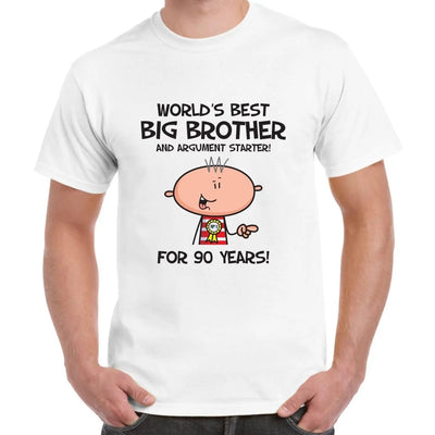 Worlds Best Big Brother Men's 90th Birthday Present T-Shirt S