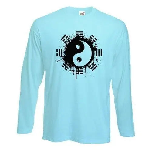 Yin & Yang Long Sleeve T-Shirt L / Light Blue