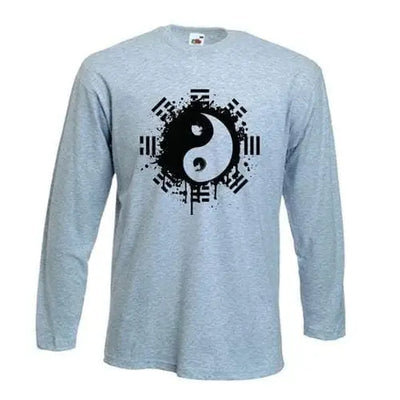 Yin & Yang Long Sleeve T-Shirt L / Light Grey