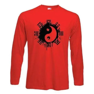 Yin & Yang Long Sleeve T-Shirt L / Red