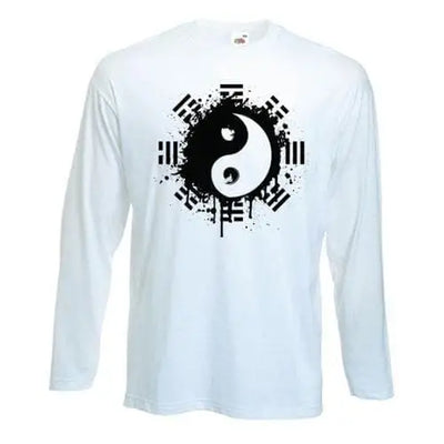 Yin & Yang Long Sleeve T-Shirt L / White