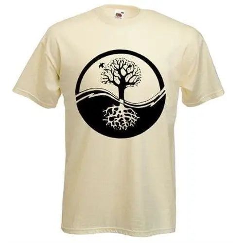 Yin & Yang Tree Of Life T-Shirt XL / Cream