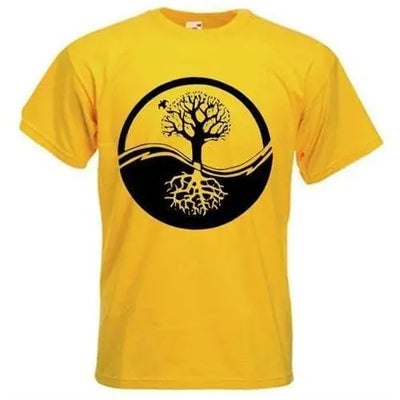 Yin & Yang Tree Of Life T-Shirt XL / Yellow