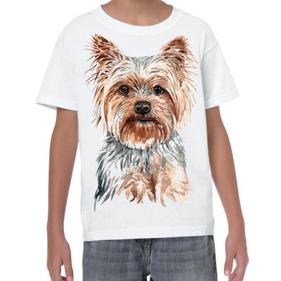 Yorkshire Terrier Yorkie Portrait Cute Dog Lovers Gift Kids T-Shirt
