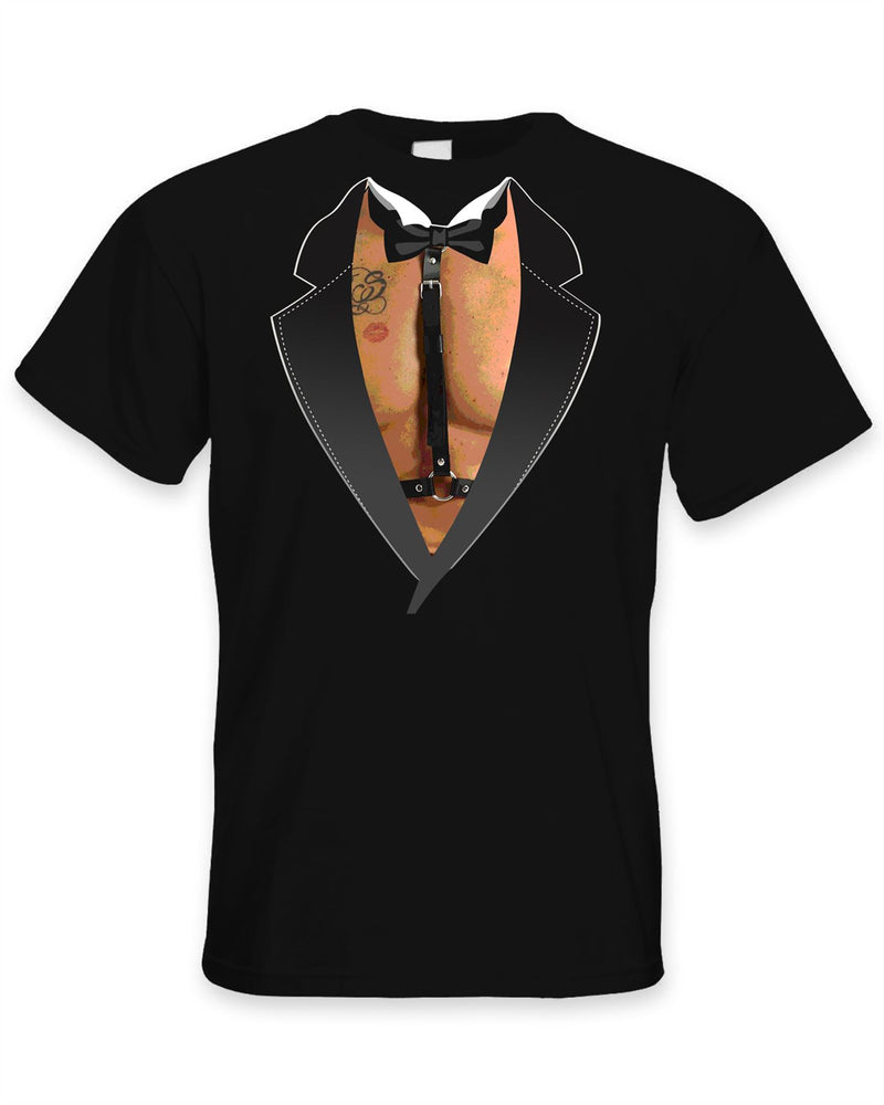 Funny Bondage Tuxedo T-Shirt - Stag Do Wedding Fancy Dress