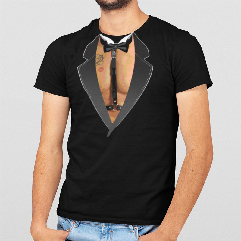Funny Bondage Tuxedo T-Shirt - Stag Do Wedding Fancy Dress