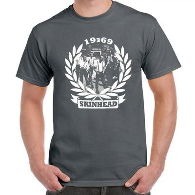 1969 Skinhead Logo Men's T-Shirt XXL / Charcoal