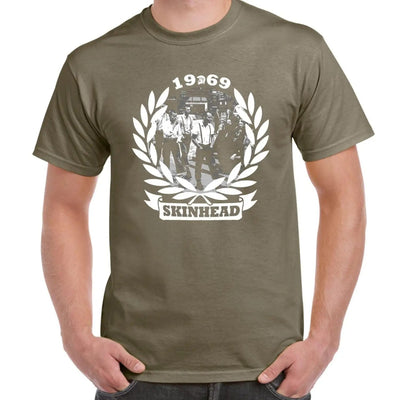 1969 Skinhead Logo Men's T-Shirt XXL / Khaki