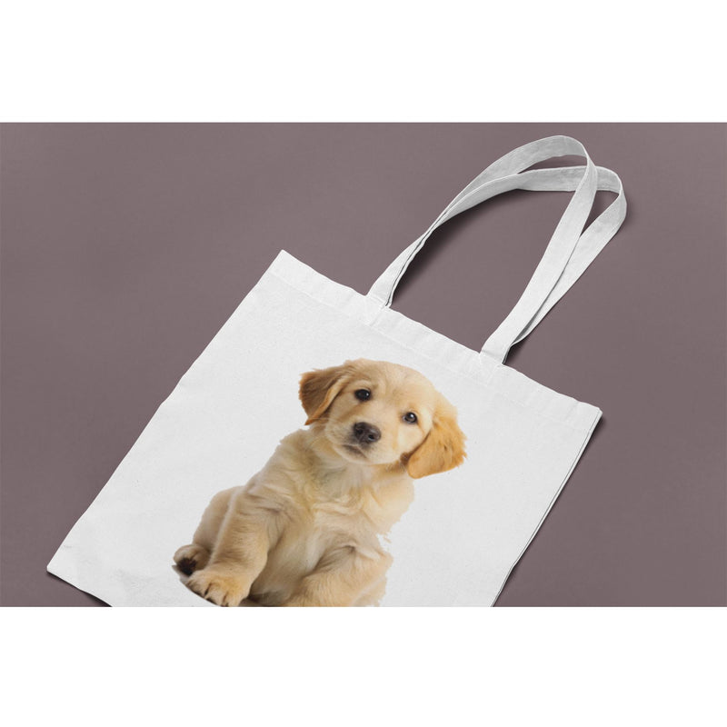 Golden Retriever Puppy Tote Bag - Cute Shopping Bag for Dog Lover