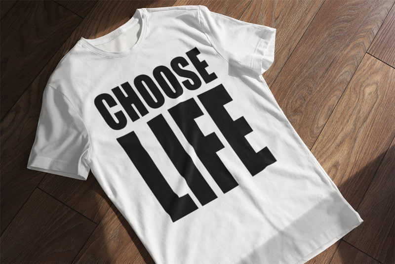 Choose Life T Shirt - Men and Women 80s Fancy Dress T-Shirt